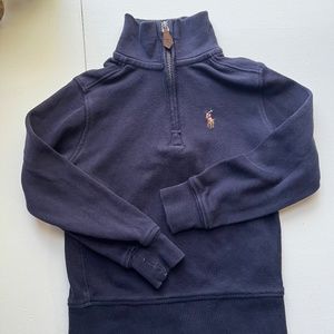 Ralph Lauren navy half zip pull over jacket 2T